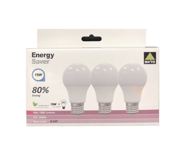 שלישיית נורות יגואר אדיסון E27 15W LED