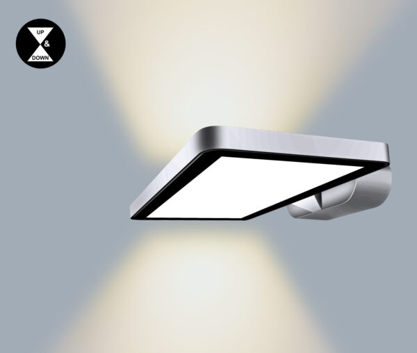 מנורת קיר אולטרה כפול 2X20W כסף